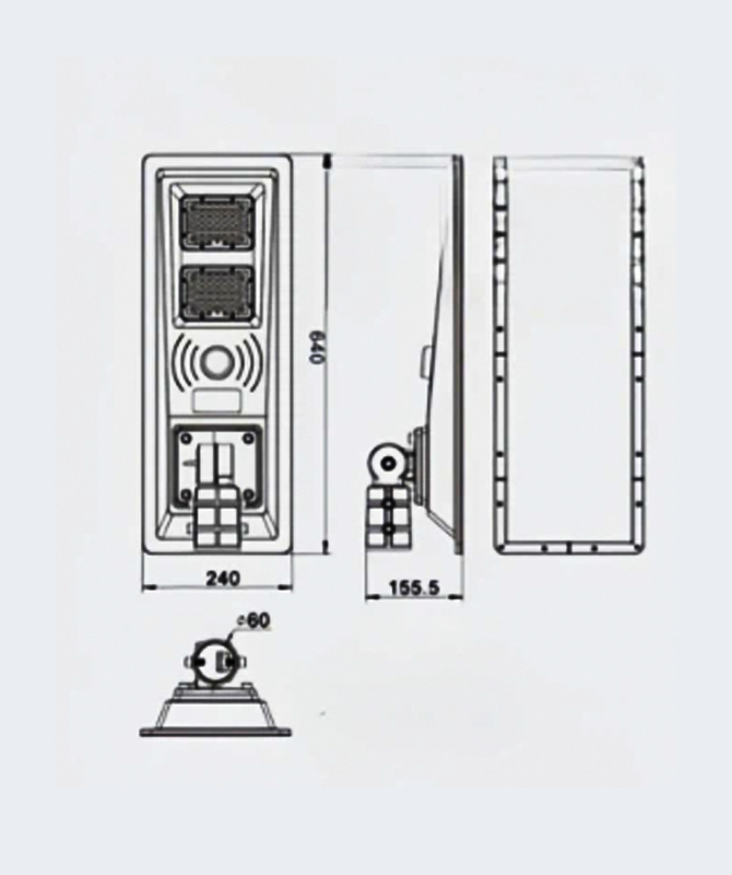 100 واط الكل في اثنين من مصابيح الشوارع بالطاقة الشمسية