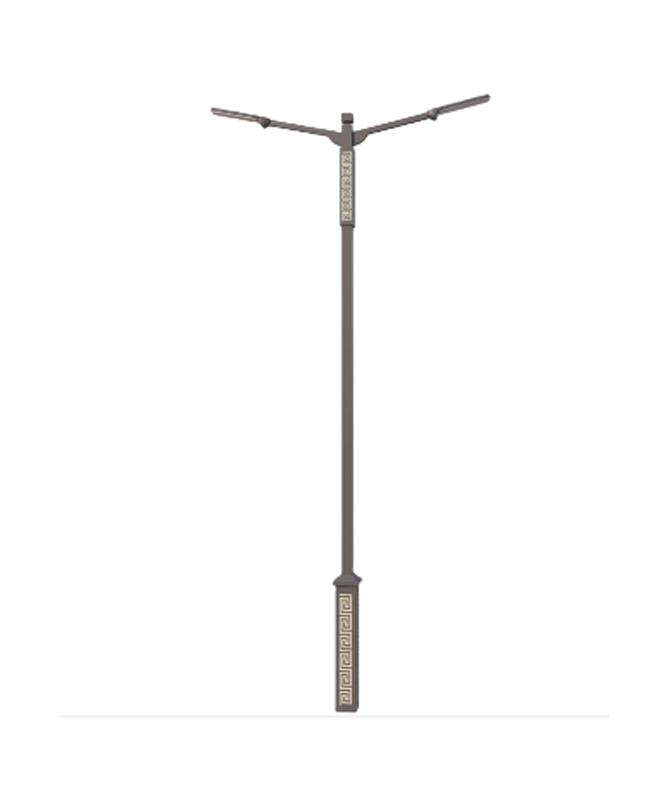 عمود مصباح ذو ذراع مزدوج